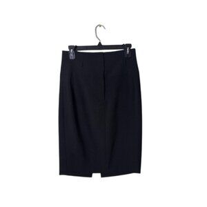 LAUNDRY By SHELLI SEGAL Black Pencil Skirt With Back Slit Size 4 Professional Ca